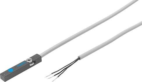 Festo 551391 proximity sensor SIES-8M-PO-24V-K-7,5-OE inductive, with cable, can be flush-mounted, N/C function Design: for T-slot, Conforms to standard: EN 60947-5-2, Authorisation: (* RCM Mark, * c UL us - Listed (OL)), CE mark (see declaration of conformity): to EU