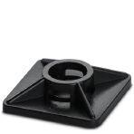 Phoenix Contact 3240709 Cable binder base, for cable binders up to 6 mm wide, self-adhesive (rubber) and screwable, 4.8 mm fixing hole, 4-sided cable binder feed-through