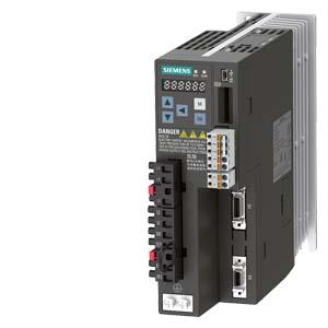 Siemens 6SL3210-5FE10-4UF0 SINAMICS V90, with PROFINET Input voltage: 380-480 V 3 A -15%/+10% 1.5 A 45-66 Hz Output voltage: 0 – Input 1.2 A 0-330 Hz Motor: 0.4 kW Degree of protection: IP20 Size AA 60x180x200 (WxHxD)