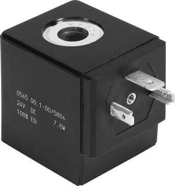 Festo 8022879 solenoid coil VACN-H1-A1-3A for 14 mm armature tube, connection pattern type A, to EN 175 301, 230 V AC/50-60 Hz. Assembly position: Any, Switching position indicator: No, Min. pickup time: 12 ms, Duty cycle: 100 %, Power factor cos {phi}: 0,7
