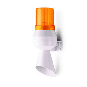 Auer Signal 710111113 KLL Mini Horn-Warning Beacon, with cone, 230 V AC 50 Hz, amber