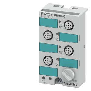 Siemens 3RK2200-0CQ20-0AA3 AS-i compact module K45 digital A/B slave, 4 DI, IP67 4 x input, maximum 200 mA 4 x M12 socket Mounting plate 3RK1901-2EA00 or 3RK1901-2DA00 is to be ordered separately