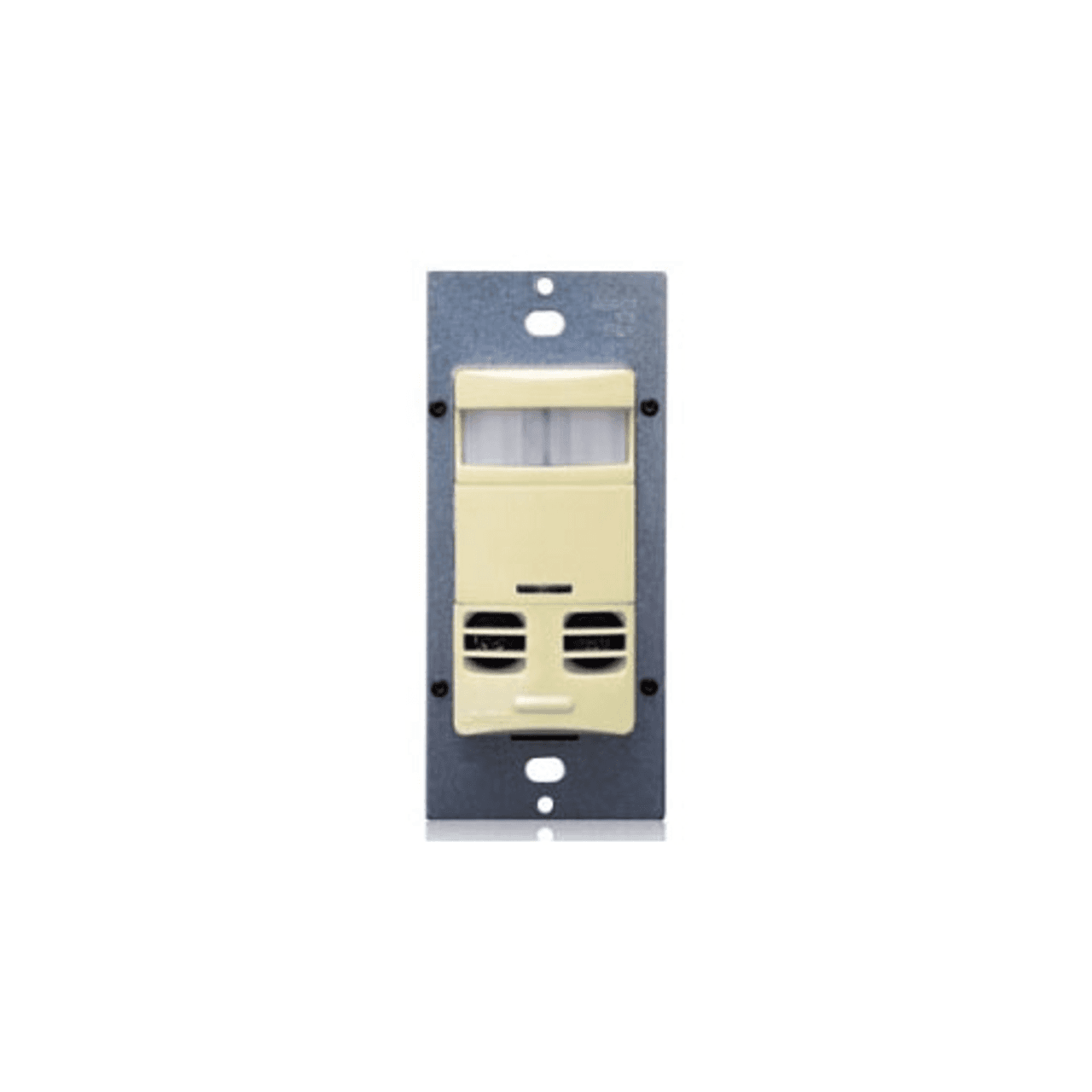 Leviton OSSMT-GDI 1.75" x 1.85" x 4.06", 120/208/220/230/240/277 VAC 50/60 Hz, 1200/1500/2700 VA Fluorescent, 800 W Incandescent/Tungsten, 1/4 HP Motor, Ivory, 2400 Sq Ft, 180D View, 30 Sec to 30 Min Time Delay, Wall Mount, Passive Infrared/Ultrasonic, Multi-Technolog