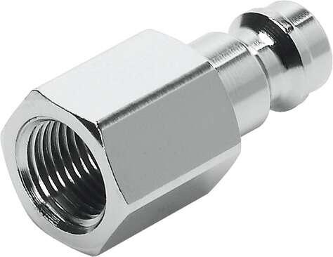 Festo 531668 quick coupling plug KS3-1/8-I For self-closing quick coupling connectors. Nominal size: 4,95 mm, Operating pressure complete temperature range: -0,95 - 12 bar, Standard nominal flow rate: 558 l/min, Operating medium: Compressed air in accordance with ISO8