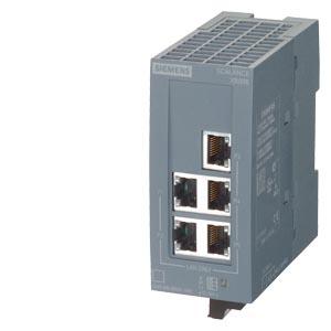 Siemens 6GK5005-0BA00-1AB2 SCALANCE XB005 unmanaged Industrial Ethernet Switch for 10/100 Mbit/s; for setting up small star and line topologies; LED diagnostics, IP20, 24 V AC/DC power supply, with 5x 10/100 Mbit/s twisted pair ports with RJ45 sockets; Manual available as a downloa