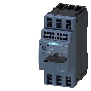 Siemens 3RV2011-1GA25 Circuit breaker size S00 for motor protection, CLASS 10 A-release 4.5...6.3 A N-release 82 A Spring-type terminal Standard switching capacity with transverse auxiliary switches 1 NO+1 NC