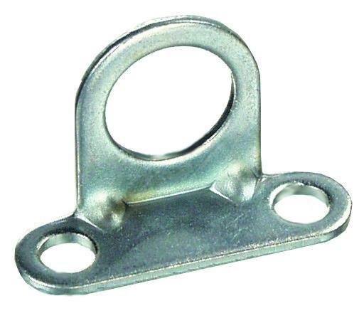 Clippard 11918-1 Steel, Zinc-Plated Foot Bracket, 0.484" Hole, 90° angle metal foot bracket for Clippard miniature valves