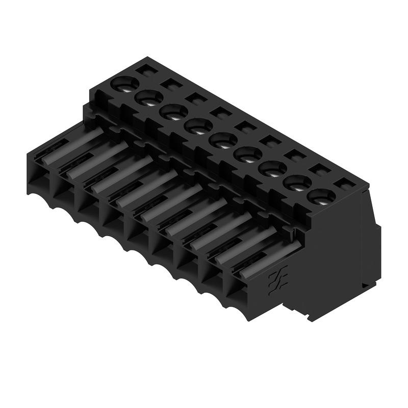Weidmuller 1615710000 PCB plug-in connector, female plug, 3.50 mm, Number of poles: 9, 180°, Clamping yoke connection, Clamping range, max. : 1.5 mm², Box