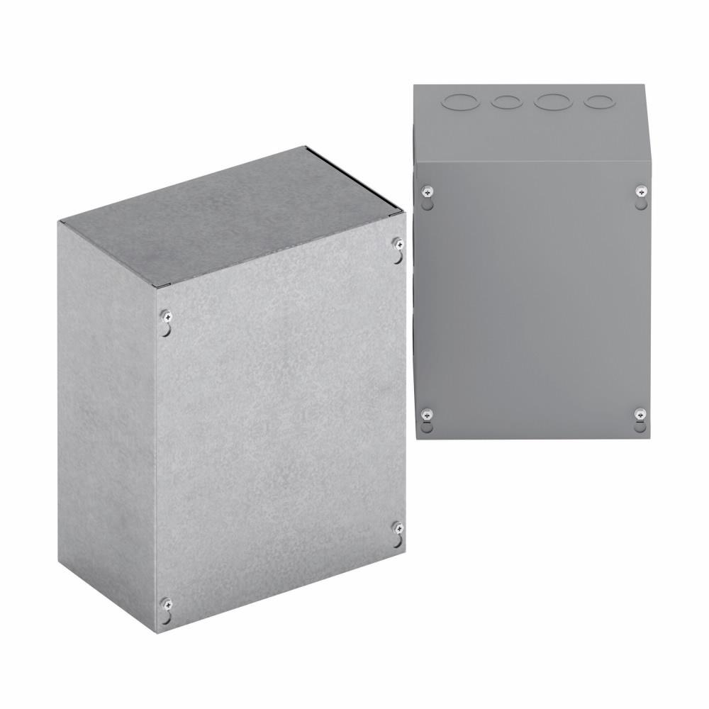Eaton 1616 SCF Eaton B-Line series other enclosure accessories, NEMA 1, ANSI 61 gray painted, Used as wiring boxes, junction and pull boxes, Steel, Type 1 screw cover, Flush mount, 16 gauge thickness