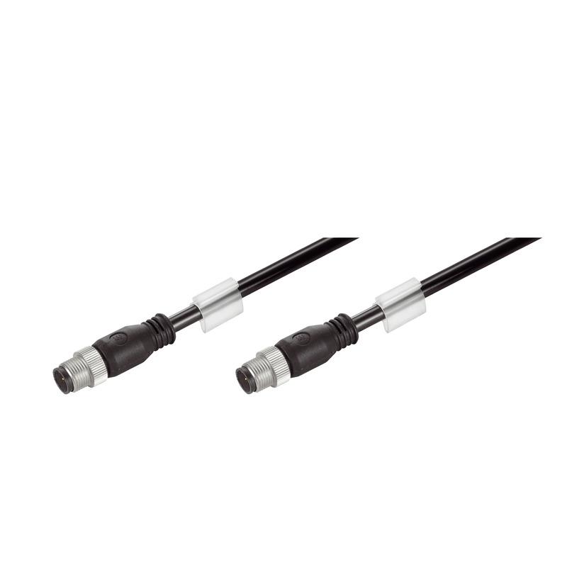 Weidmuller 1010850075 System cable, M12 D-code – IP 67 straight pin, M12 D-code – IP 67 straight pin, Cat.5 (ISO/IEC 11801) / Cat.5e (TIA T568-B), Radox GKW S, 7.5 m