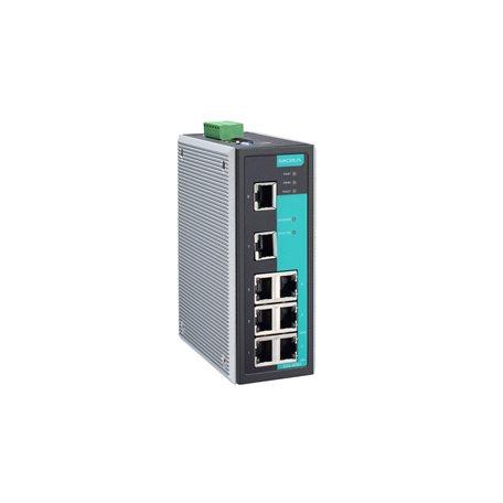 Moxa EDS-408A Entry-level managed Ethernet switch with 8 10/100BaseT(X) ports, -10°C to 60°C operating temperature