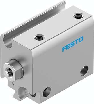 Festo 5269268 compact cylinder AEN-S-10-5-I-A Stroke: 5 mm, Piston diameter: 10 mm, Cushioning: No cushioning, Assembly position: Any, Mode of operation: pushing action