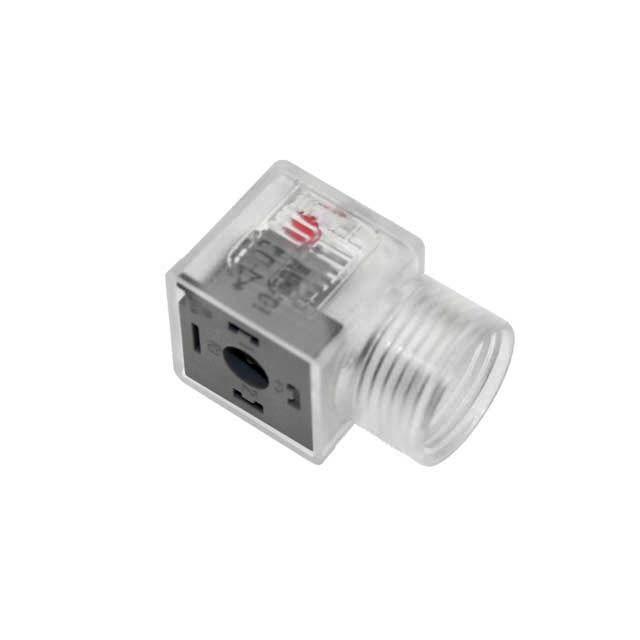 Mencom VAG-022-00 Solenoid Valve Connectors, Field Wireable, 3 Pole, Form A 18mm, 24V, 10A, LED w/MOV, .5-NPT opening