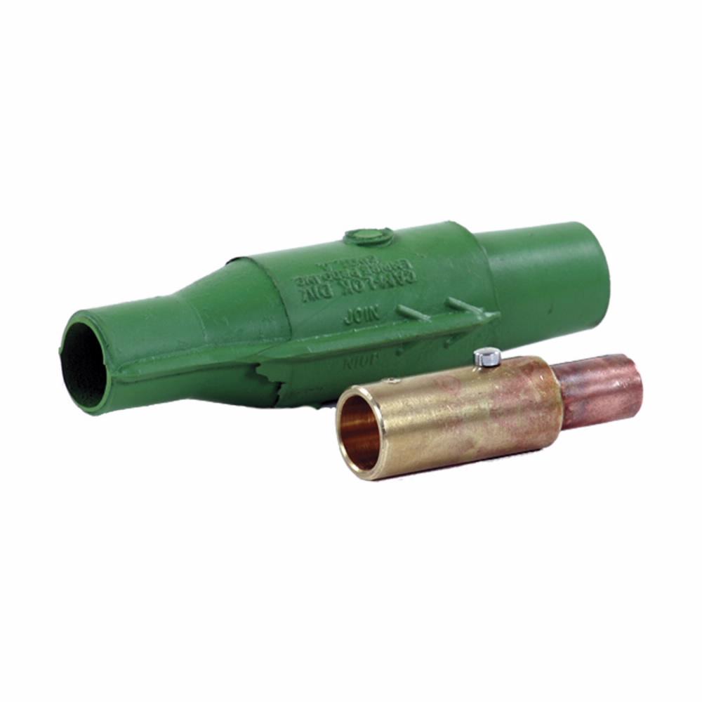 Eaton E1016-121 Eaton Crouse-Hinds series Cam-Lok J Series E1016 plug, Up to 235A continuous, 1/0-2/0 AWG, Brown, Crimp, Brass contacts, Female, Rubber, Vulcanized, 600 Vac/dc