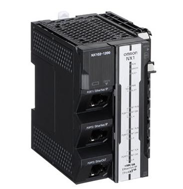 Omron NX102-1200 NX102-1200, Machine Automation Controller, Communication ports: EtherCAT and 2x EtherNet/IP built in, Flash memory port: SD, I/O capacity: 1024 Points local (8960 with NX Coupler)