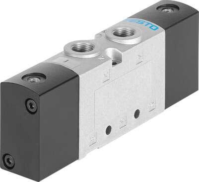 Festo 575656 pneumatic valve VUWS-L30-P53E-M-N38 Valve function: 5/3 exhausted, Type of actuation: pneumatic, Valve size: 31 mm, Standard nominal flow rate: 1700 l/min, Operating pressure: -0,9 - 10 bar