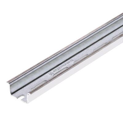 Weidmuller 7907490000 Rail, TS 35, TS 35 x 15, with slot, Steel, galvanic zinc plated and passivated