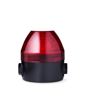 Auer Signal 440102408 NES LED-Steady/Flashing Beacon, red, 24-48 V AC/DC, black
