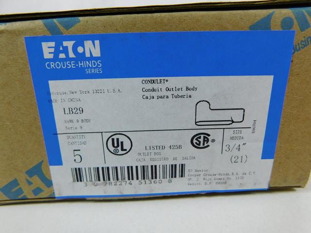 LB29 Part Image. Manufactured by Eaton.