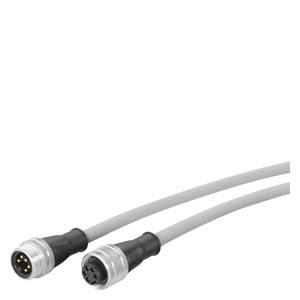 Siemens 6XV1822-5BH20 7/8" plug-in cable for Power supply of the ET 200, pre-assembled cable with 2 7/8" connectors, 5-pole, 2.0 m