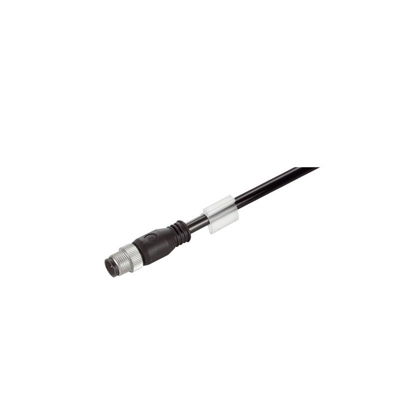 Weidmuller 1010840030 System cable, M12 D-code – IP 67 straight pin, Open, Cat.5 (ISO/IEC 11801) / Cat.5e (TIA T568-B), Radox GKW S, 3 m