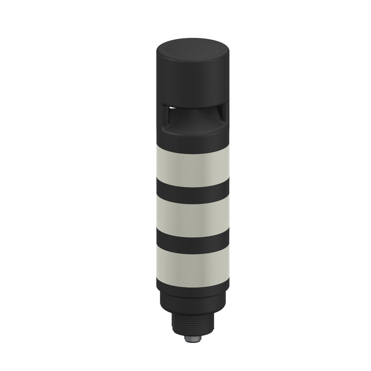 Banner TL503AOSIKQ TL50 Pro Tower Light with IO-Link Sealed Omni-directional Audible with Volume Adjust, Standard Black Housing: 3-Segment, Voltage: 18-30 V dc; Environmental Rating: IP67, Colors: Multicolor, Euro 4-pin Quick-Disconnect