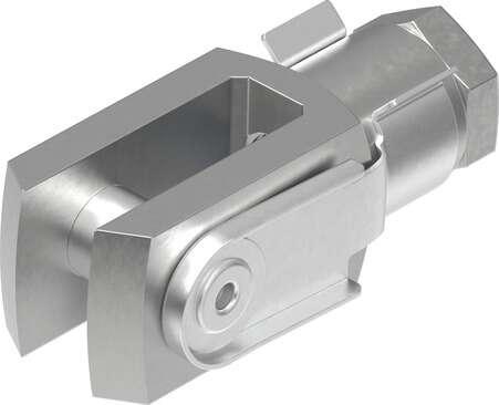 Festo 3111 rod clevis SG-M8 With hexagonal nut, for swivelling cylinder mounting (piston rod side) as per DIN ISO 8140. Size: M8, Conforms to standard: (* DIN 71752, * ISO 8140), Threaded connection: Female thread M8, Corrosion resistance classification CRC: 1 - Low