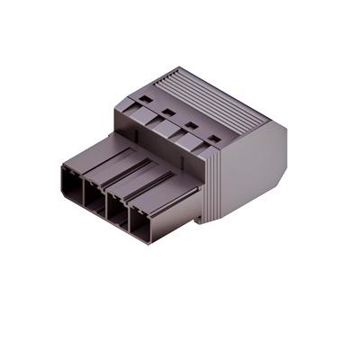 Weidmuller 1060850000 PCB plug-in connector, male plug, 7.62 mm, Number of poles: 4, 180°, PUSH IN without actuator, Tension-clamp connection, Clamping range, max. : 10 mm², Box