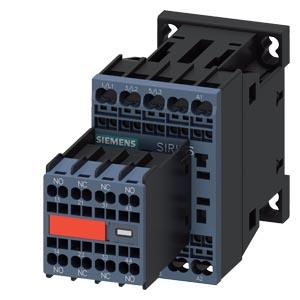 Siemens 3RT2015-2AP04-3MA0 Power contactor, AC-3 7 A, 3 kW / 400 V 2 NO + 2 NC, 230 V AC 50 / 60 Hz, 3-pole, Size S00, Spring type terminal Captive auxiliary switch block