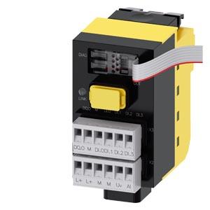 Siemens 3SU1400-1LL10-1BA1 SIRIUS ACT with PROFINET: fail-safe interface module with 4 DI, 1 DQ (24 V DC), 1 AI (12-bit A/D resolution), 24 V DC, screw terminal, front plate mounting, 1 to 20 terminal modules connectable