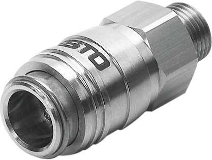 Festo 531659 coupling socket KD3-1/8-A-R Self-closing with non-return valve Nominal size: 5 mm, Operating pressure complete temperature range: -0,95 - 12 bar, Operating medium: Compressed air in accordance with ISO8573-1:2010 [7:-:-], Note on operating and pilot mediu