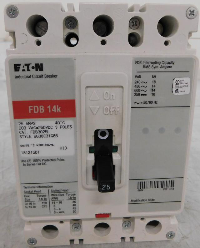 FDB3025L Part Image. Manufactured by Eaton.