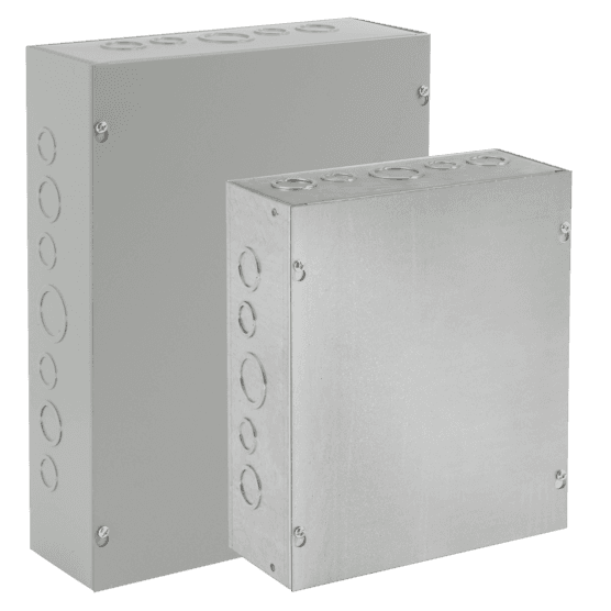 Hoffman ASG8X6X3 Screw-Cover, Type 1, 8.00x6.00x3.00, Galvanized, with Knockouts