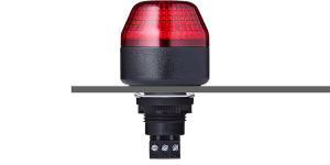 Auer Signal 801502313 IBM LED-Panel Mount Beacon 45mm, Warning/Flashing Light, red,230/240 V AC, black