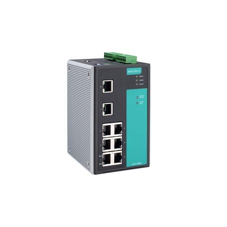 Moxa EDS-508A Managed Ethernet switch with 8 10/100BaseT(X) ports, 0 to 60°C operating temperature