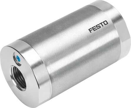 Festo 3412425 Pinch valve VZQA-C-M22C-15-S5S5-ALV4E-6-E Pneumatically actuated pinch valve in aluminium, safety position closed, clamping nozzle connection, end-position sensing, DN15. Design structure: Pneumatically actuated pinch valve, Type of actuation: pneumatic, 