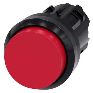 Siemens 3SU1000-0BB20-0AA0 Pushbutton, 22 mm, round, plastic, red, pushbutton, raised, momentary contact type