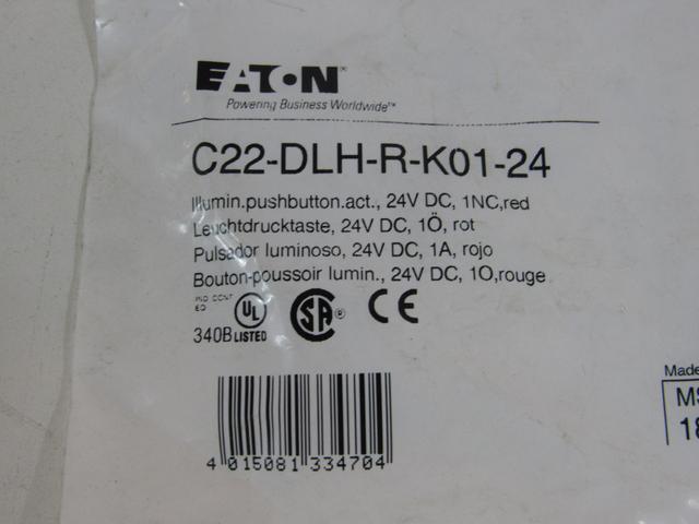 C22-DLH-R-K01-24 Part Image. Manufactured by Eaton.
