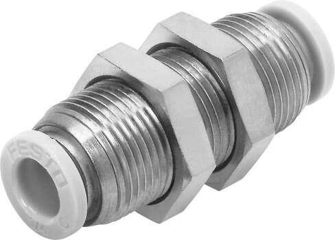 Festo 564750 push-in bulkhead connector QBS-1/4T-U Size: Standard, Nominal size: 0,197 ", Assembly position: Any, Design structure: Push/pull principle, Operating pressure complete temperature range: -13,8 - 145 Psi
