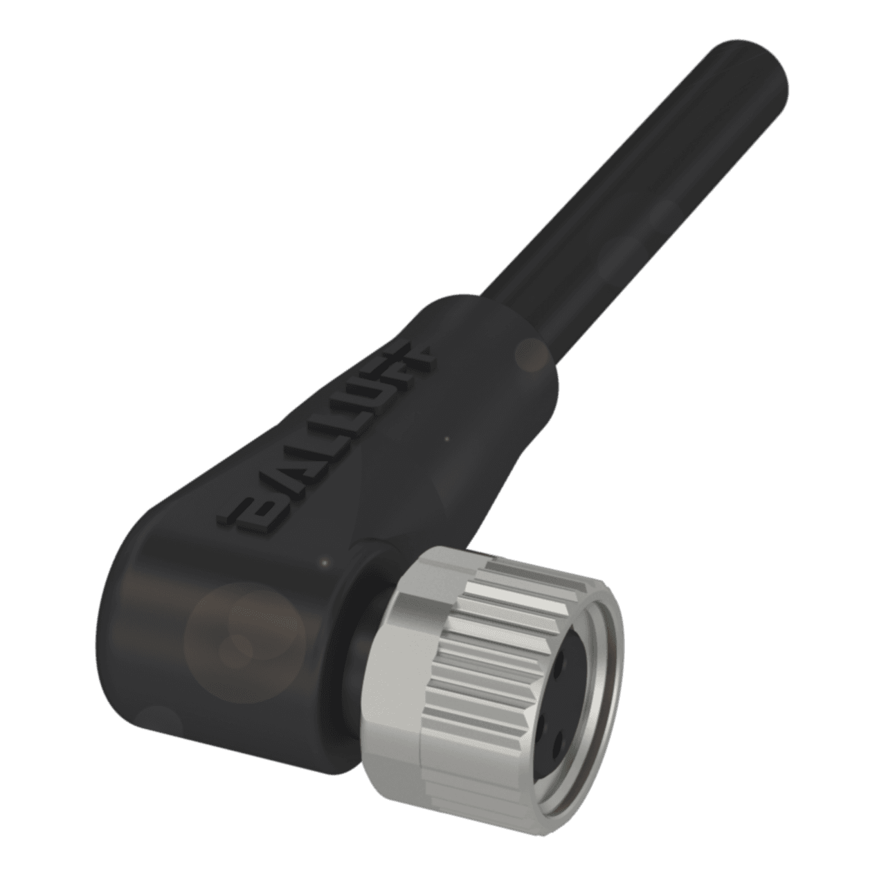 Balluff BCC02MM Connection: M8x1-Female, right-angle, 3-pin, A-coded, Cable: PUR black, 5.00 m, Drag chain compatible, Number of conductors: 3, Conductor cross-section: 0.34 mm², Cable temperature, fixed routing: -50...90 °C, Cable temperature, flexible routing: -25...90