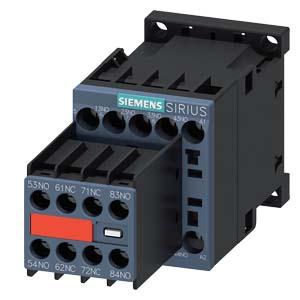 Siemens 3RH2262-1BB40 contactor relay, 6 NO + 2 NC, 24 V DC, size S00, screw terminal, captive auxiliary switch