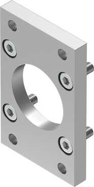 Festo 1502307 flange mounting EAHH-V2-100-R1 Can be used on the bearing cap, but not in combination with the bellows kit. Size: 100, Based on the standard: ISO 15552, Corrosion resistance classification CRC: 4 - Very high corrosion stress, Product weight: 1880 g, Mater