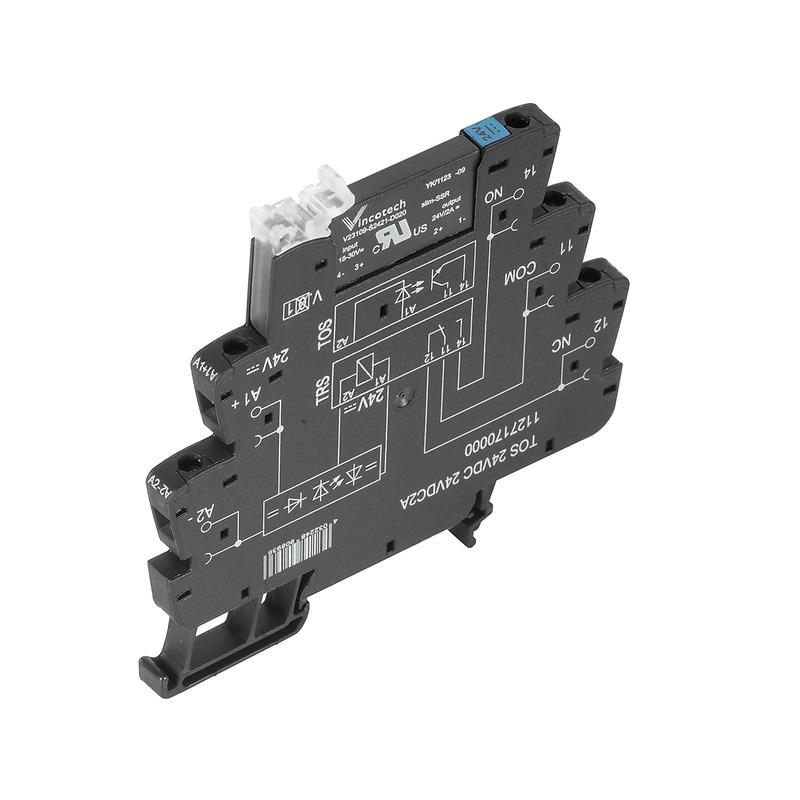 Weidmuller 1126930000 TERMSERIES, Solid-state relay, 1 NO contact (Bipolar transistor), Rated control voltage: 12 V DC ±20 % , Rated switching voltage: 3... 48 V DC, Continuous current: 100 mA, Screw connection