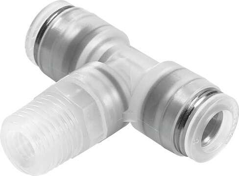Festo 133079 push-in T-fitting NPQP-T-R38-Q12-FD-P10 Size: Standard, Nominal size: 6,9 mm, Container size: 10, Design structure: Push/pull principle, Temperature dependent operating pressure: -0,95 - 10 bar