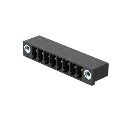 Weidmuller 1036990000 PCB plug-in connector, male header, Flange, THT/THR solder connection, 3.81 mm, Number of poles: 2, 270°, Solder pin length (l): 3.2 mm, tinned, black, Box