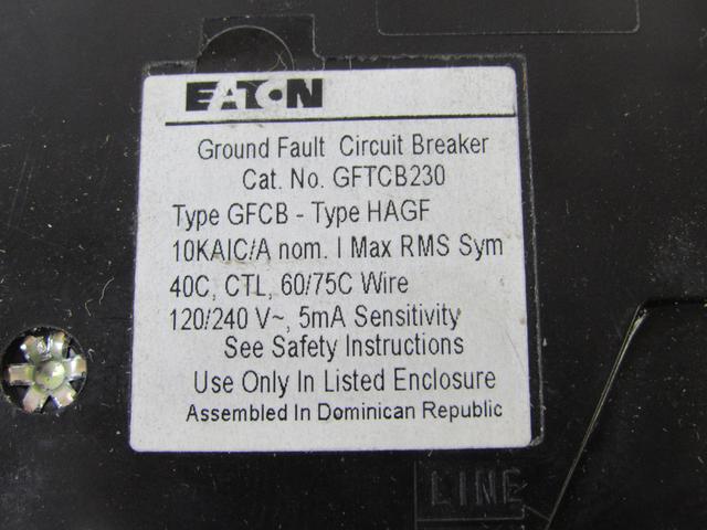 GFTCB230 Part Image. Manufactured by Eaton.