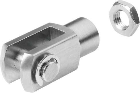 Festo 13567 rod clevis CRSG-M6 Corrosion resistant, as per DIN 8140. Size: M6, Assembly position: Any, Based on the standard: (* DIN 71752, * ISO 8140), Corrosion resistance classification CRC: 4 - Very high corrosion stress, Ambient temperature: -40 - 150 °C