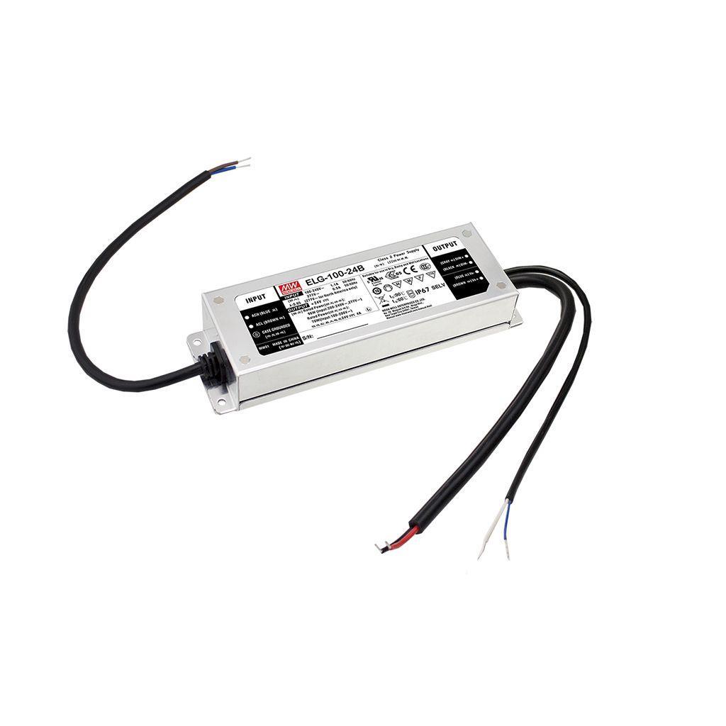 MEAN WELL ELG-100-C350AB-3Y AC-DC Single output LED Driver (CC) with PFC; 3 wire input; Output 286Vdc at 0.35A; Dimming with 0-10Vdc 10V PWM resistance; IP65; Io adjustable through built-in potentiometer
