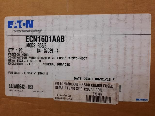 ECN1601AAB Part Image. Manufactured by Eaton.