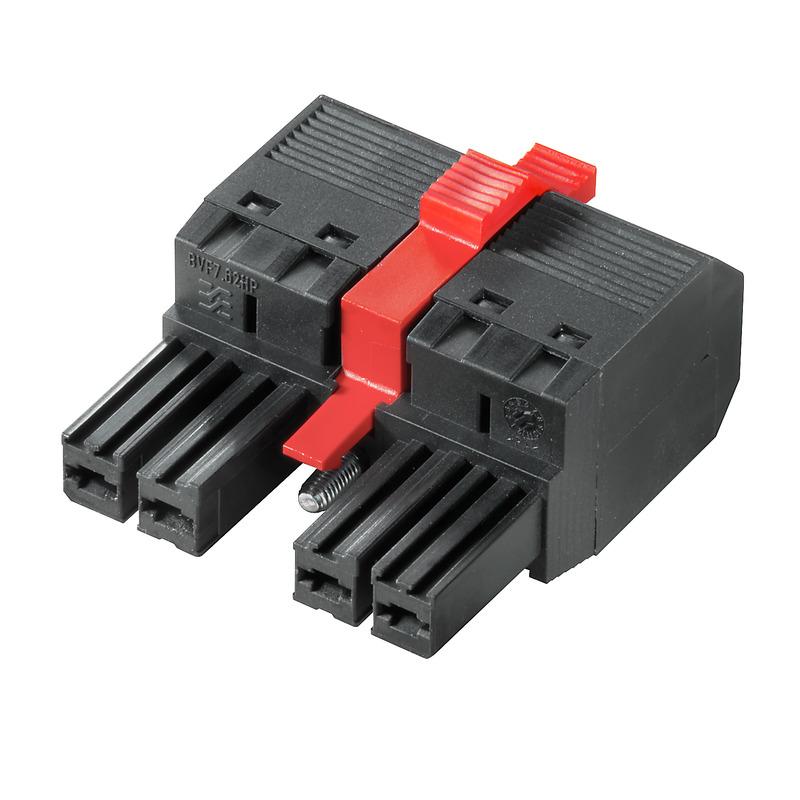 Weidmuller 1060680000 PCB plug-in connector, female plug, 7.62 mm, Number of poles: 5, 180°, PUSH IN without actuator, Tension-clamp connection, Clamping range, max. : 10 mm², Box